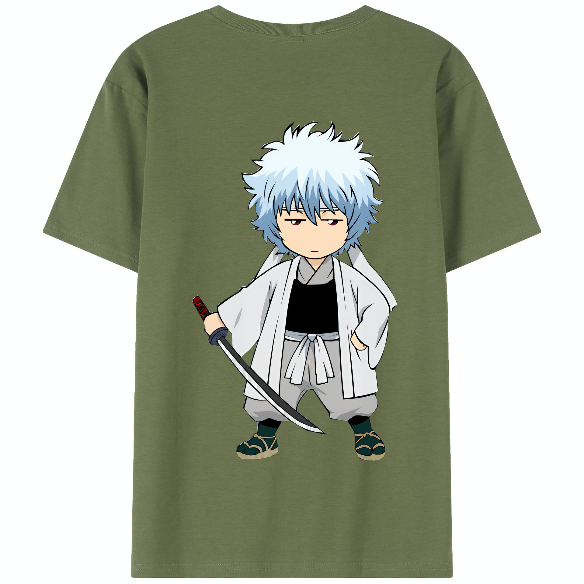 （画像用） ぎんたま 坂田銀時（さかたぎんとき） 神楽 志村新八（しむら しんぱち） GINTAMA Sakata Gintoki Kagura Shimura Shinpachi 綿100％半袖Tシャツ（背面プリント）